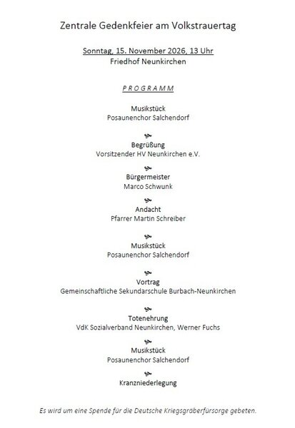 Volkstrauertag Programm f. VAKalender