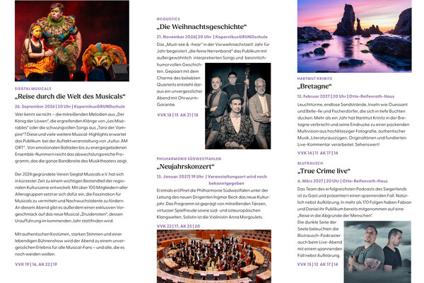kultur. AM ORT 2026 / 2027