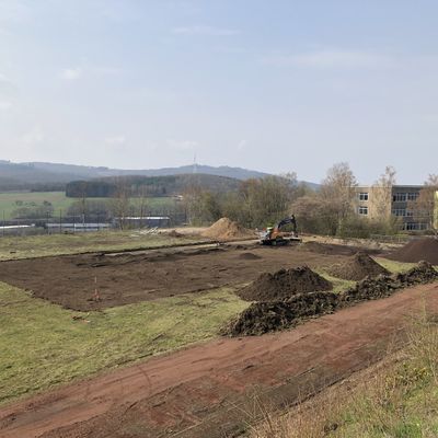 Baustelle an der neuen Multifunktionsfl�che