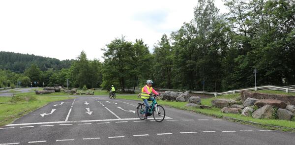 Pedelec auf dem Verkehrs�bungsplatz Altenseelbach