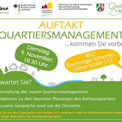 Plakat Auftaktveranstaltung Quartiersmanagement